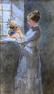 Sample artwork by William Henry Pike (1846 - 1908), known for landscape, figure, marine and genre painting - View similar artists and auction records